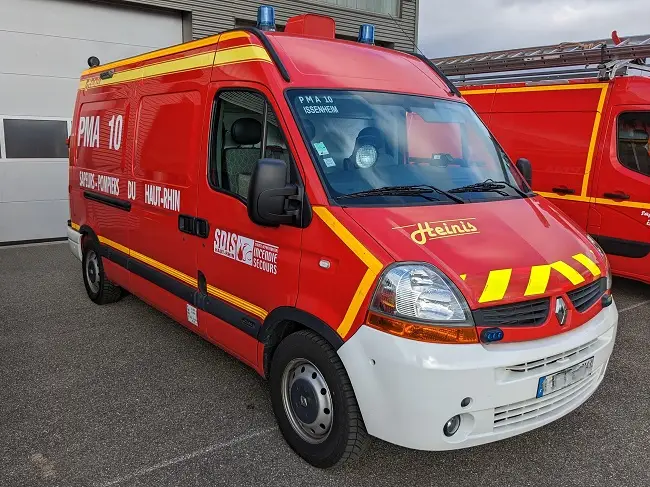 Ce véhicule fut une donation du service d'incendie et de secours du Haut-Rhin (SIS 68) en 2014.